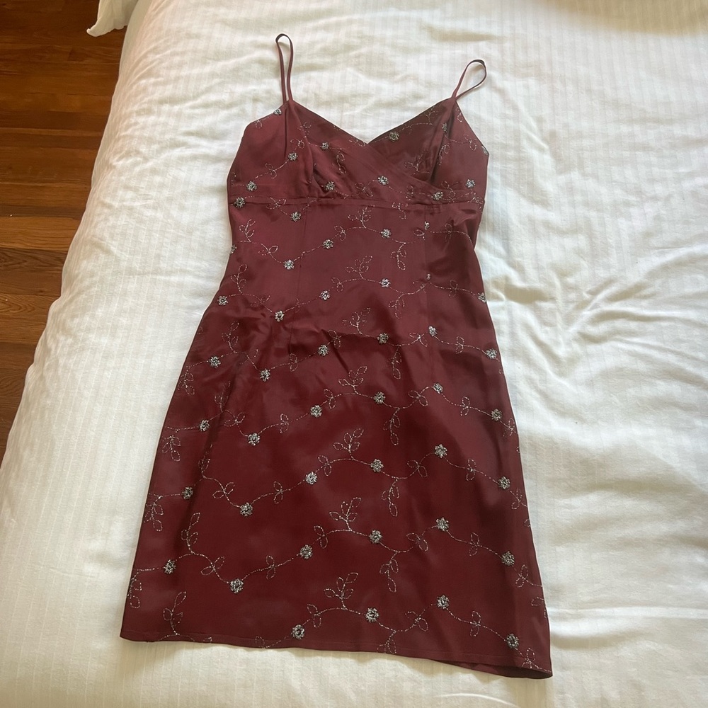 California Concepts sparkly wine colored dress.  Size S